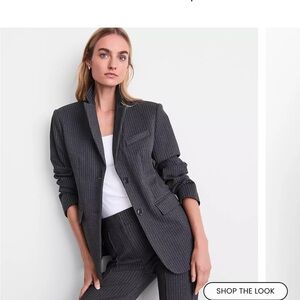 LOFT Versa Ponte Blazer in Pinstripe Size 8 NWT